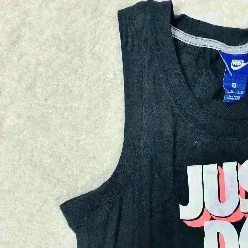 NIKE Black Lightweight Racerback Just Do It 90s Pink Orange Neon Tank Women XS